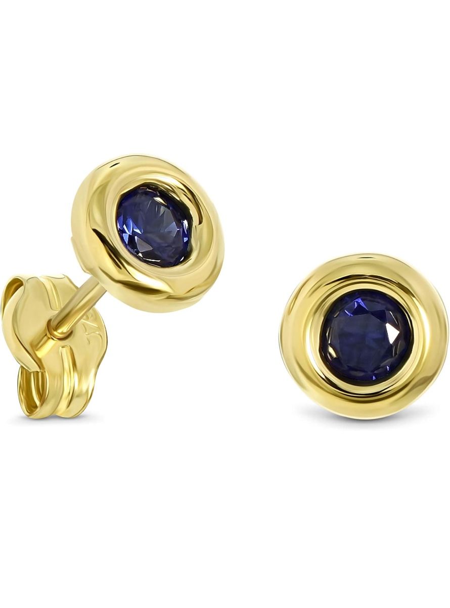 Ohrringe & -stecker: Ohrringe mit Saphir aus Gold am – Neu und originalverpackt aus Hemmental von GoldundGlanz