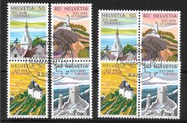 Zusammenhängend Z83 - Z86 Serie 4 Werte ET Bern 4.9.1987