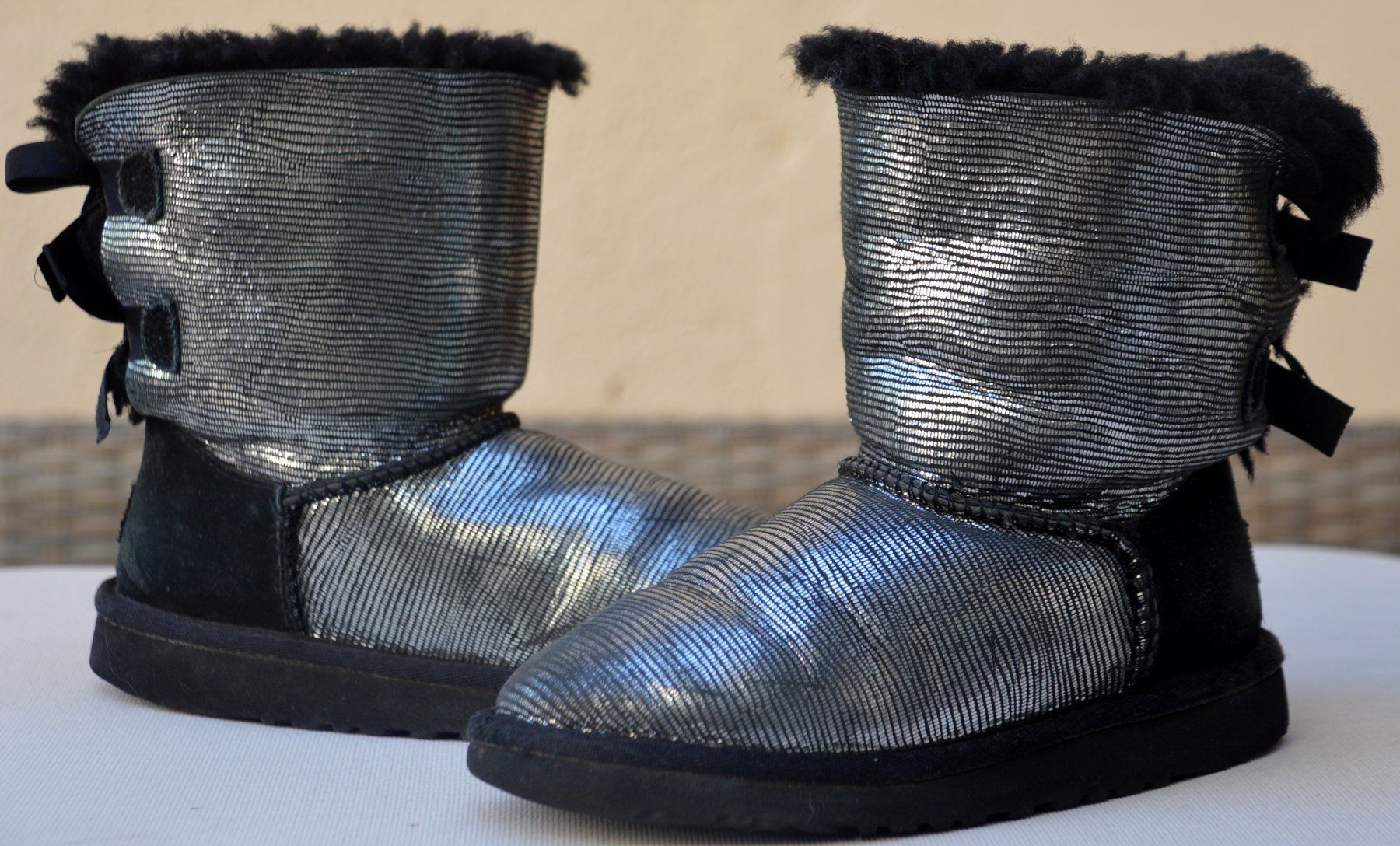Ugg Scarpe per ragazze: Boots /  bottes UGG T Bailey Bow Lizard Toddler .32 – Usato da Collonges venduto da arashee 7