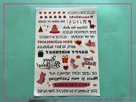Kerzentattoos - Sticker - Texten für auf Kerzen - Geburtstag