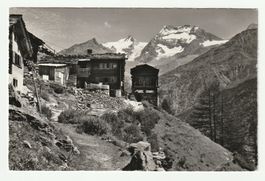 Postkarte 1959 Walliser Stadel in Hohnegg nahe Saas-Fee