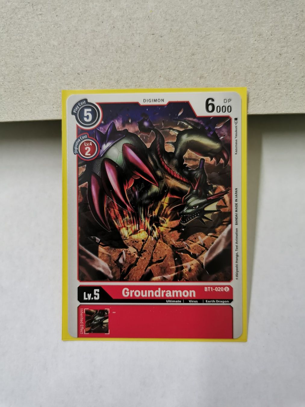 Carte collezionabili: Digimon Karte Groundramon BT1-020 2021 – Nuovo (secondo la descrizione) da Sisseln AG venduto da schenk-figuren