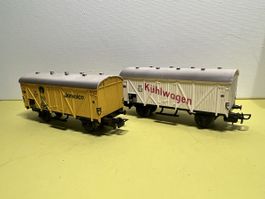 2x alte Märklin Kühlwagen HO 50er Jahre