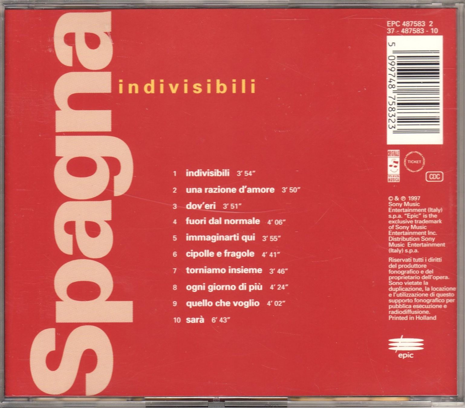CD: Spagna – Indivisibili – Nuovo (secondo la descrizione) da Boussens venduto da catfood01 1