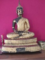 Antiker Buddha in Bronze, Rattanakosin Epoche, 75 cm