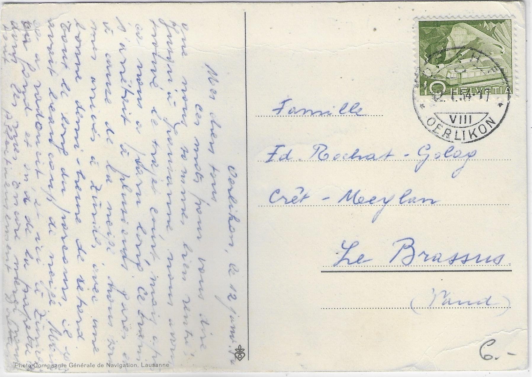 Cartoline postali: Bateau "Vevey" - Lac Leman - Dampfschiff – Usato da Ettingen venduto da Kartenplanet 1