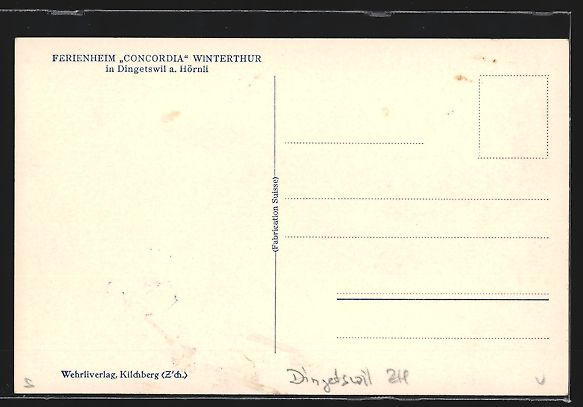 Cartoline postali: Fischingen, Dingetswil am Hörnli, Ferie – Usato da Berlin venduto da bartko-reher 1