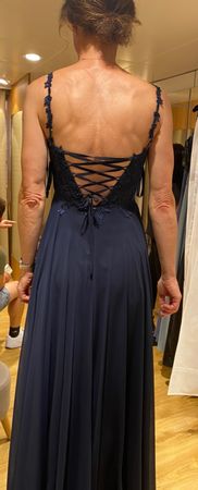 Elegantes, Dunkelblaues Abendkleid, Gr. 34, Top Zustand!