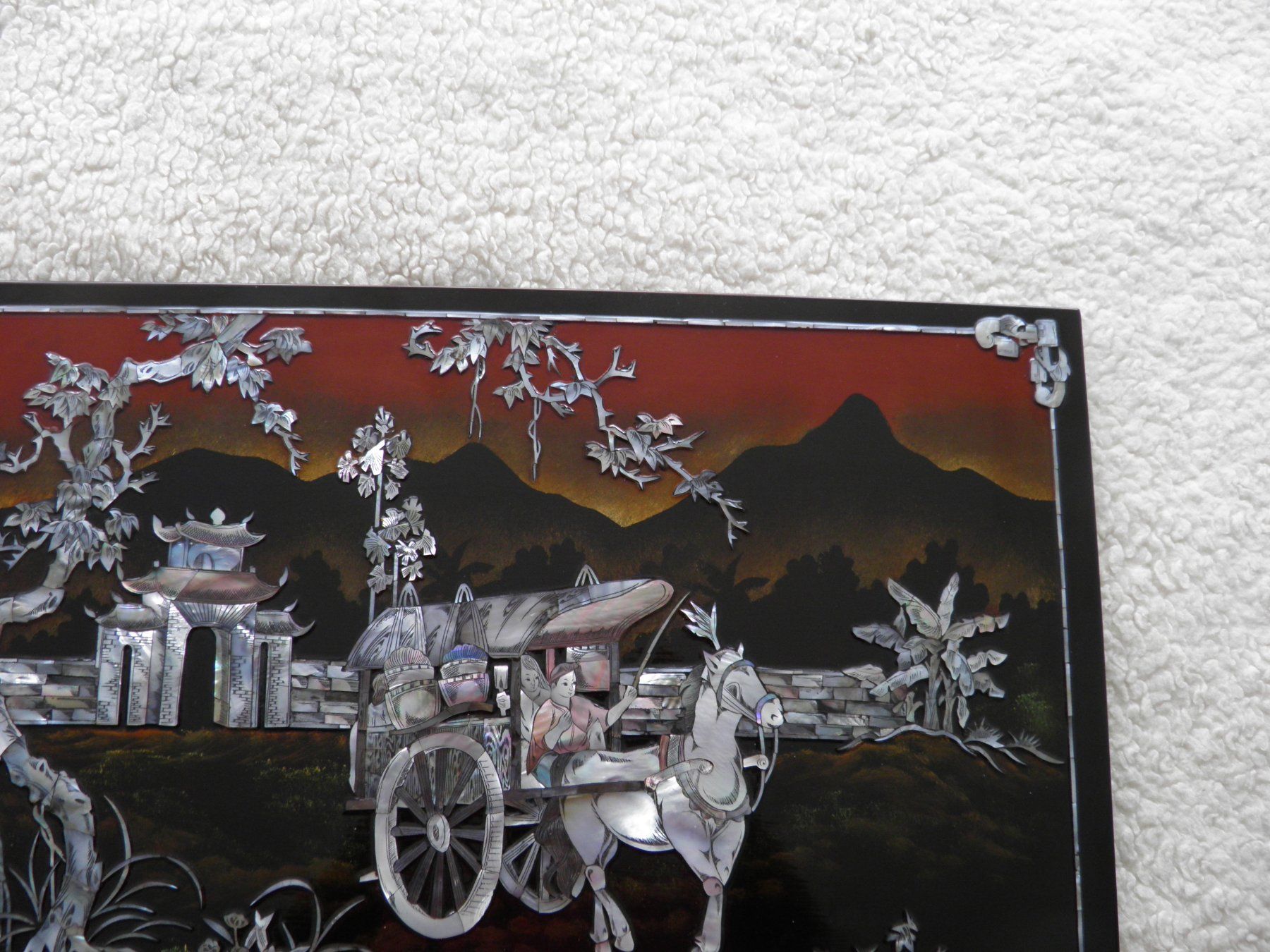Poster & Bilder: Asiatisches Lackbild mit Perlmutt – Gebraucht aus Triesen FL von Trigon 3