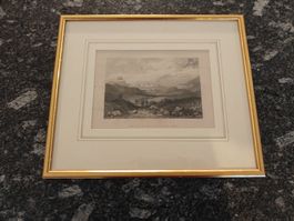 Historischer Stich „The Col of the Little Mont Cenis“