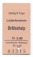 Billette Lauterbrunnen - Grütschalp