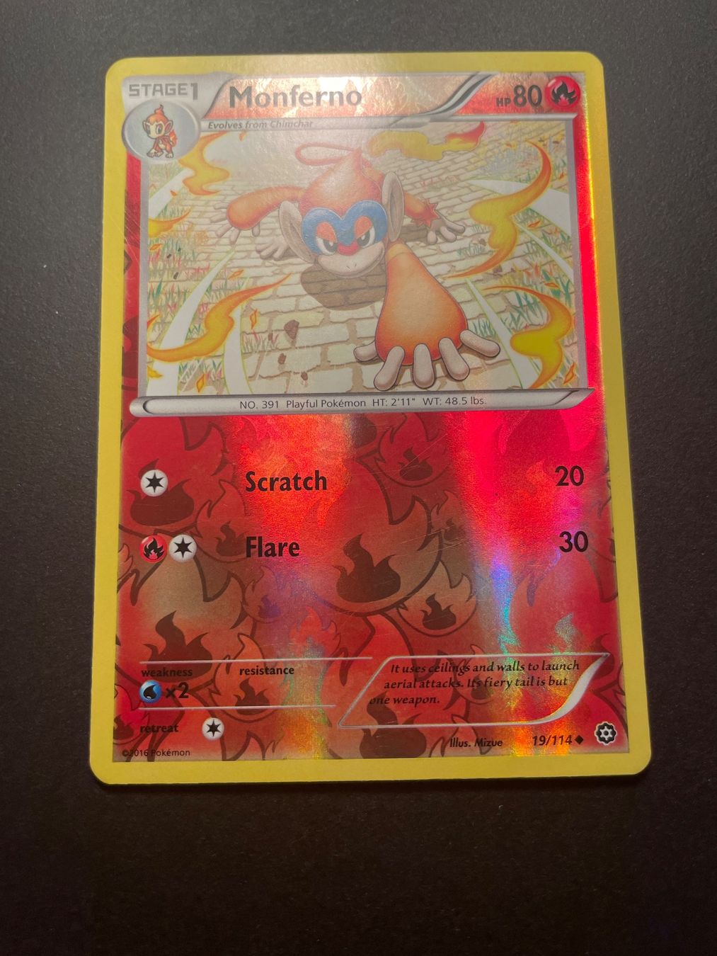 Pokémon Carte collezionabili: Monferno Reverse Holo XY Steam Siege 19/114 – Usato da Zürich venduto da pokemon_cards