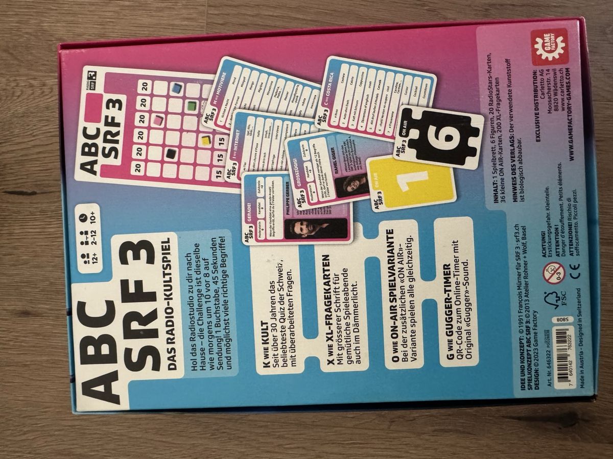 Spiele: ABC SRF3 Spiel, 2 Spielvarianten – Gebraucht aus Busswil BE von saaschaa__ 1