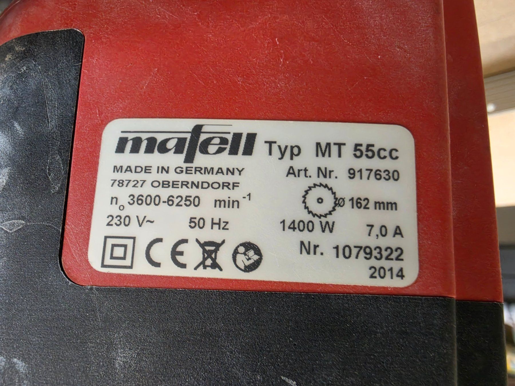 Tutte le macchine: Mafell MT 55 cc Tauchsäge – Usato da Zollbrück venduto da nissan0267 2