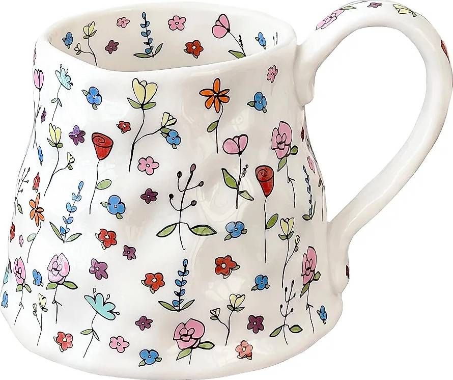 Tazze: Keramiktasse mit Blumenmuster – Nuovo (secondo la descrizione) da Basel venduto da spo_9r87 4