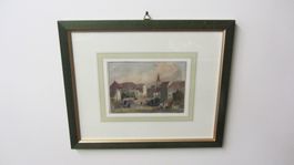 Liestal um 1838, Stahlstich Handkoloriert