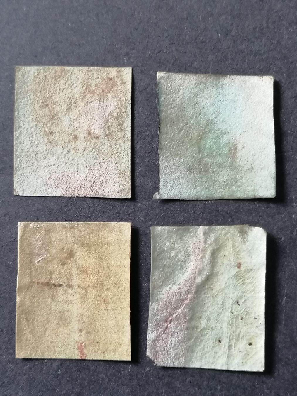 Alle Briefmarken: 4mal One Penny red 1841  – Gebraucht aus Happerswil von tschergi 1