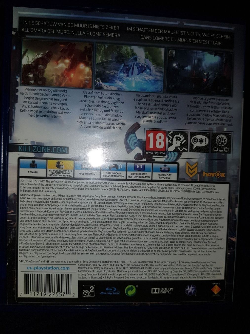 Sony Giochi: Killzone Shadow Fall für Ps4 – Usato da Emmenbrücke venduto da prisan_LU 1