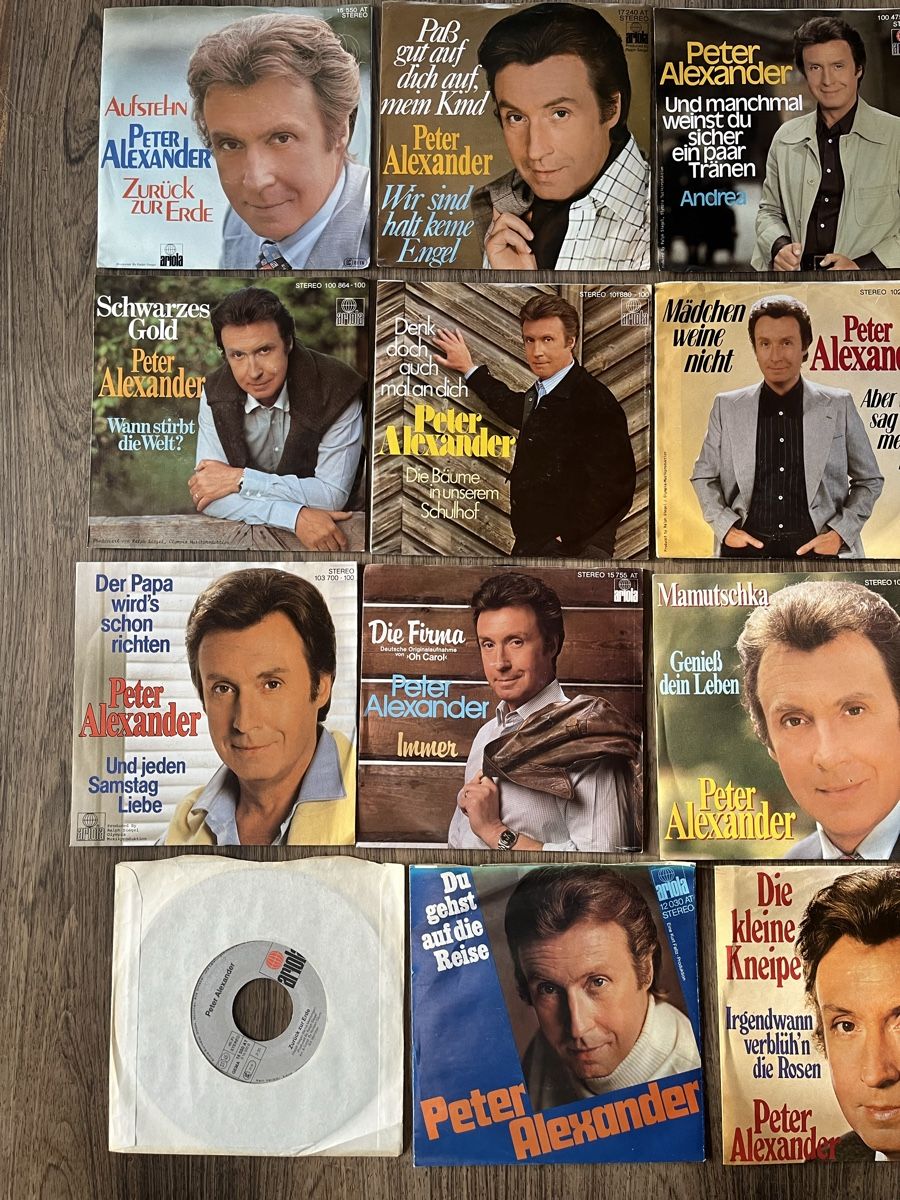 Vinyles: Peter Alexander vinyl 7 Inch Single Sammlung – D'occasion à schönenwerd par quartier9 1