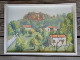 GEMÄLDE ROUSSILLON PROVENCE FRANKREICH