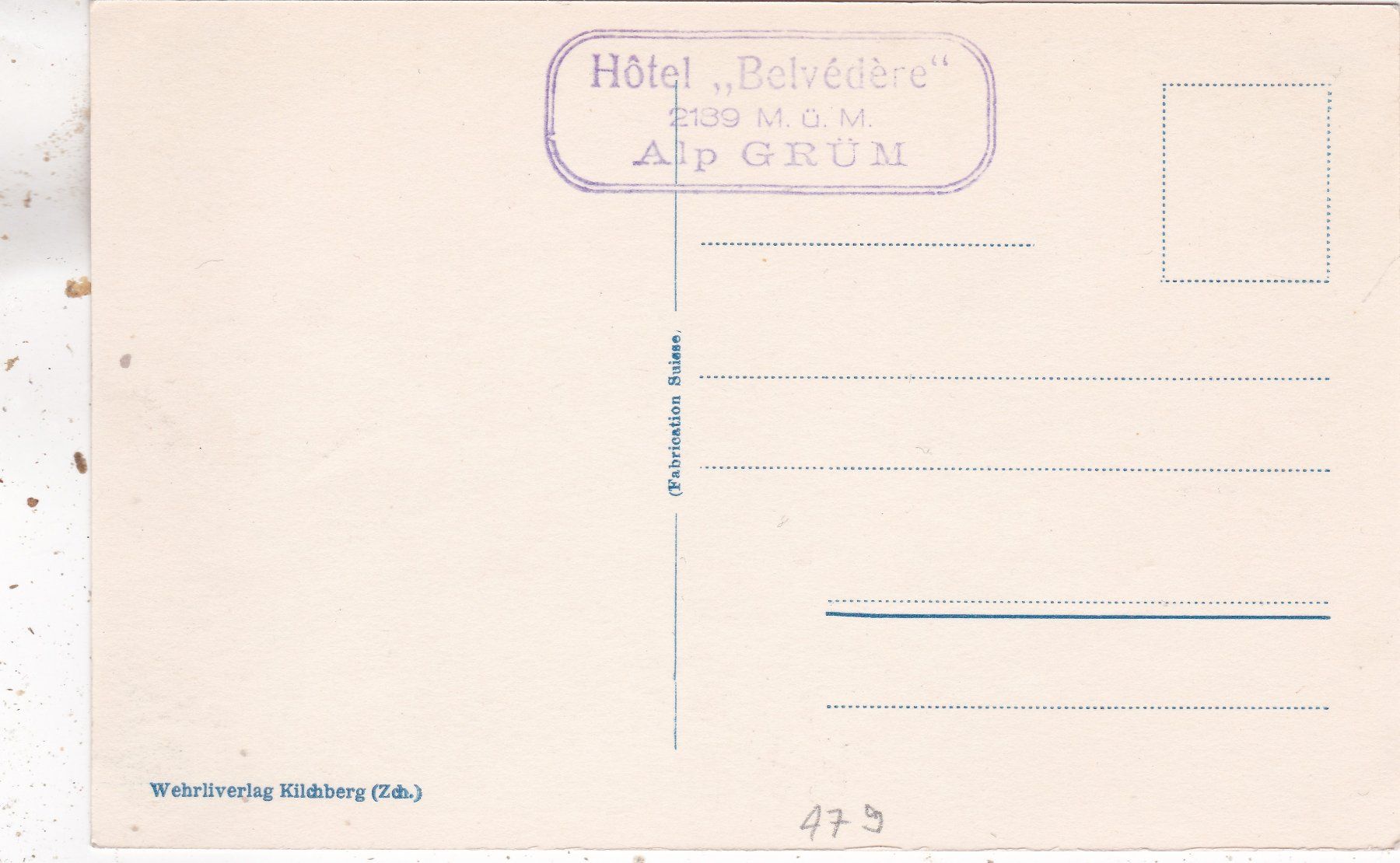 Cartoline postali: Alp Grüm  Restaurant Belvédère – Usato da Herisau venduto da Lisegrat2008 1