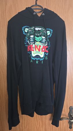 Kenzo Hoodie Schwarz Tiger Stickerei Top Zustand Gr. XL