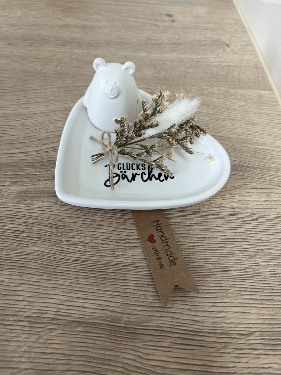 Tutte le decorazioni: Herzige Deko-Schale mit Bär, Handgemacht – Nuovo (secondo la descrizione) da Frick venduto da van_2dhd
