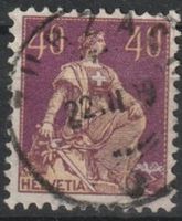 40 Rp Helvetia mit Schwert, mit 3 Lorbeerblättern, KW 120.-