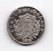 (2087) St. Gallen, 5 Batz 1814, top stgl