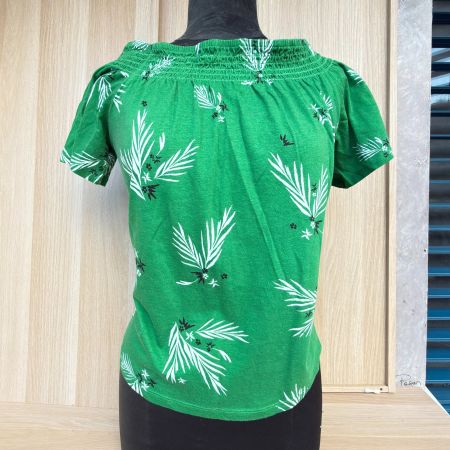 Top Bardot H&M Vert Tropical Coton, H&M