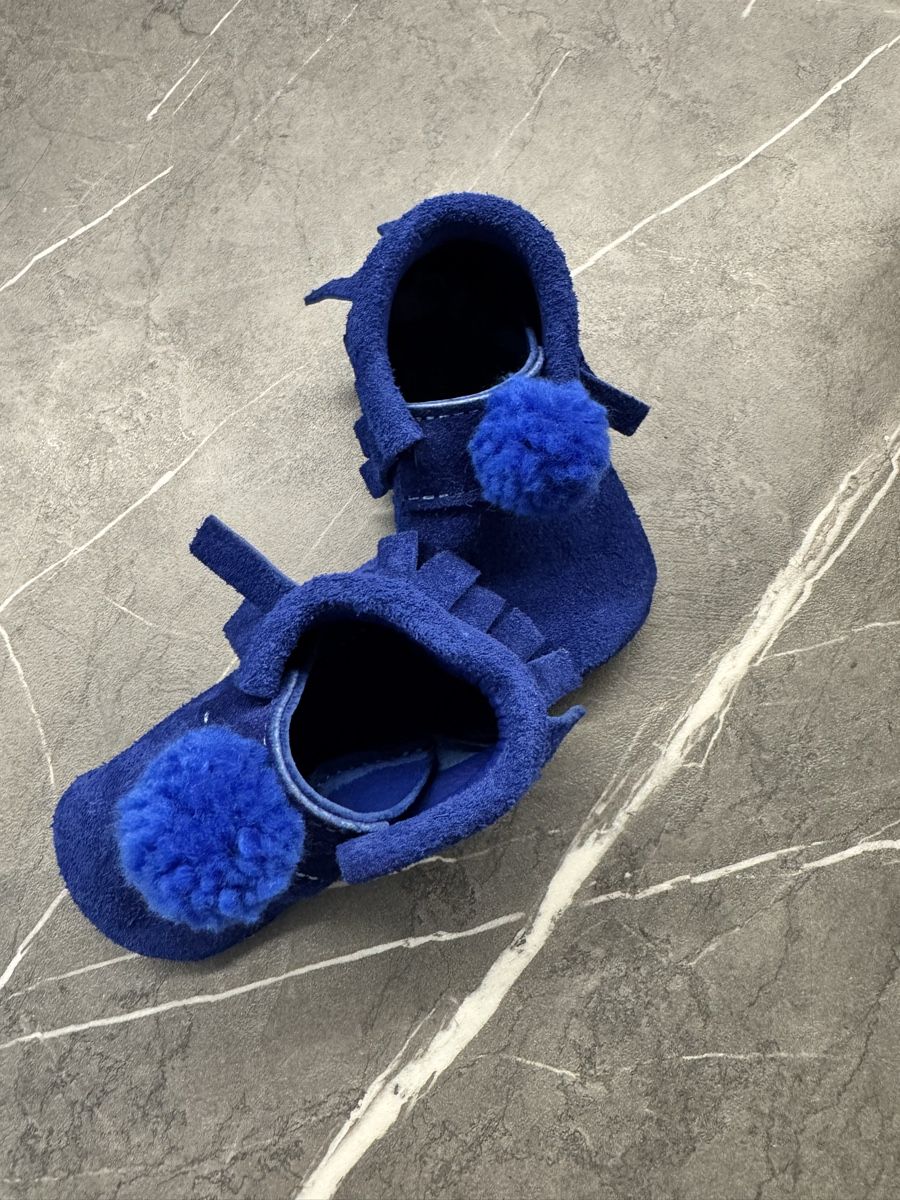 Scarpe per ragazzi: Hand made Baby mocassini blu – Nuovo (secondo la descrizione) da Porza venduto da kaj_d5q7 1