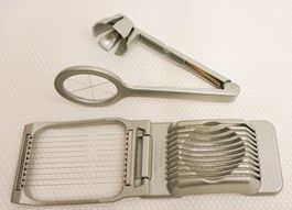 EIERSCHNEIDER WESTMARK 2er SET Scheiben & 1/6 Schnitze NEU