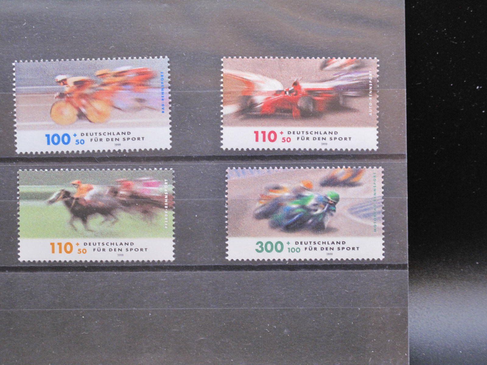 Tutti i francobolli: BRD 1999 Sporthilfe Rennsport ** – Usato da Wil SG venduto da fva01