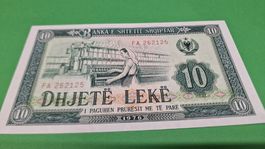 Albanien 10 Lekë Banknote, Jahr 1976, Seltenes Sammlerstück