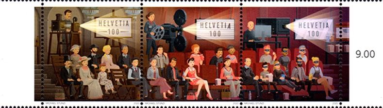 Tutti i francobolli: Serien-Streifen Kino Jubiläum** – Nuovo (secondo la descrizione) da Dottikon venduto da haeusibuh5
