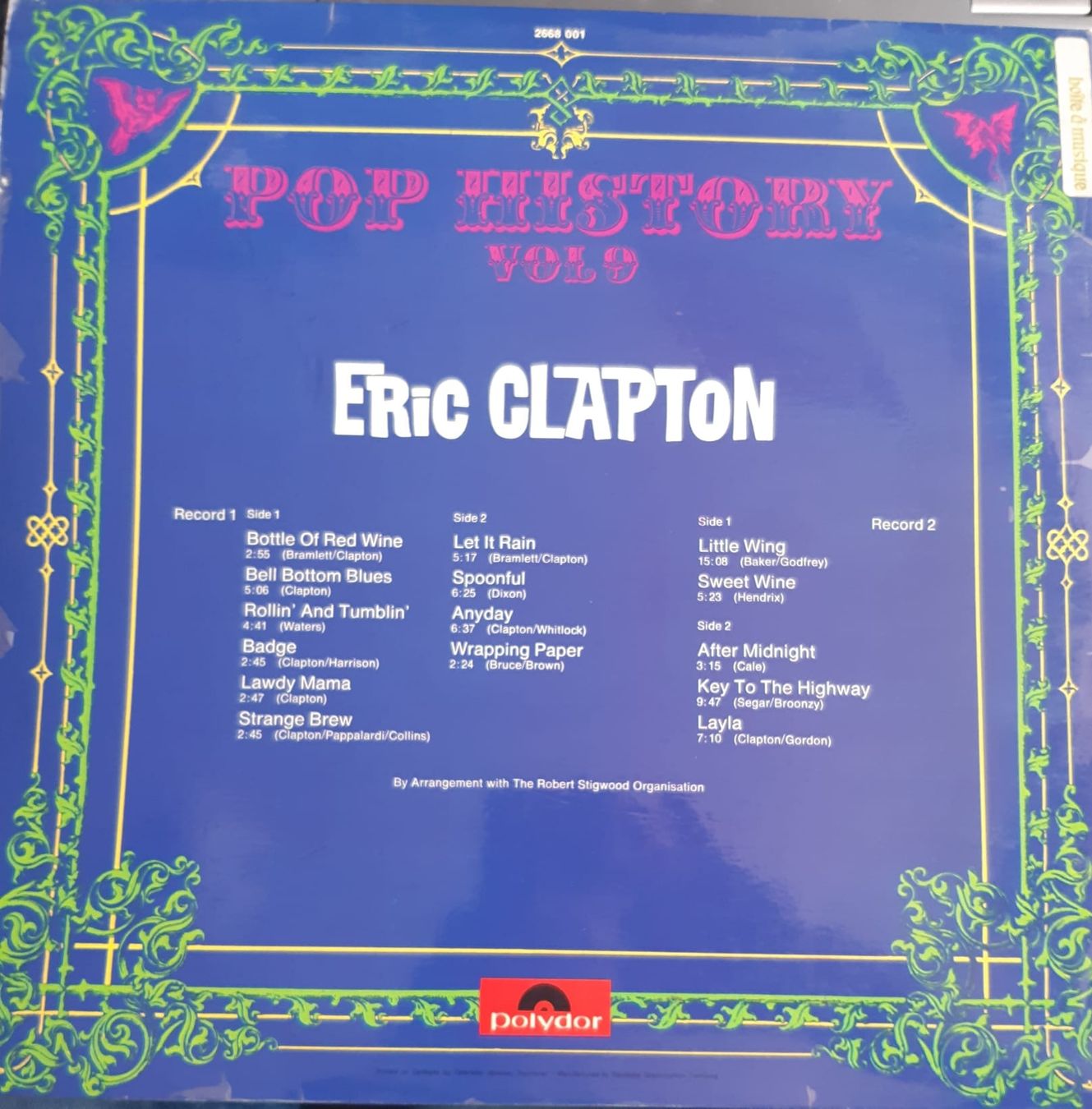 Dischi in vinile: Clapton Eric: Pop History Vol. 9 – Usato da Frick venduto da kyb_yq8h 3