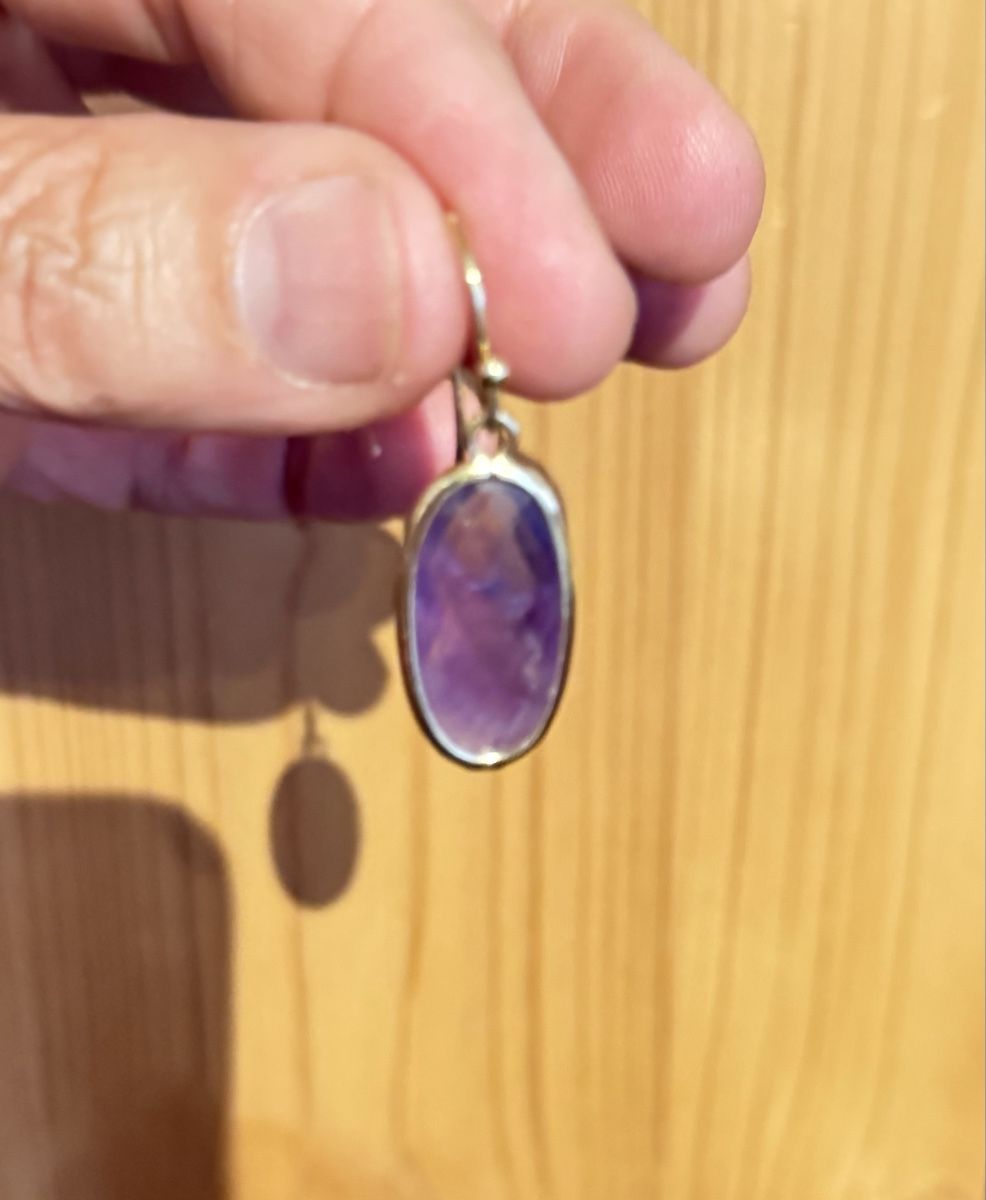 Boucles d'oreille: Ohrringe Amethyst vergoldet – Neuf avec emballage d'origine à Donat par troja007 2