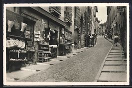 Lugano, Via Cattedrale mit Geschäften