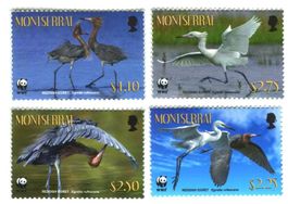 Briefmarken "Reiher". Montserrat.