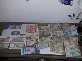 Alte Banknoten Dom.Rep.Haiti Jamaica Guatemala uvm 