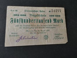 Dt. Reich 1923,  Aalen, 500'000 Mark