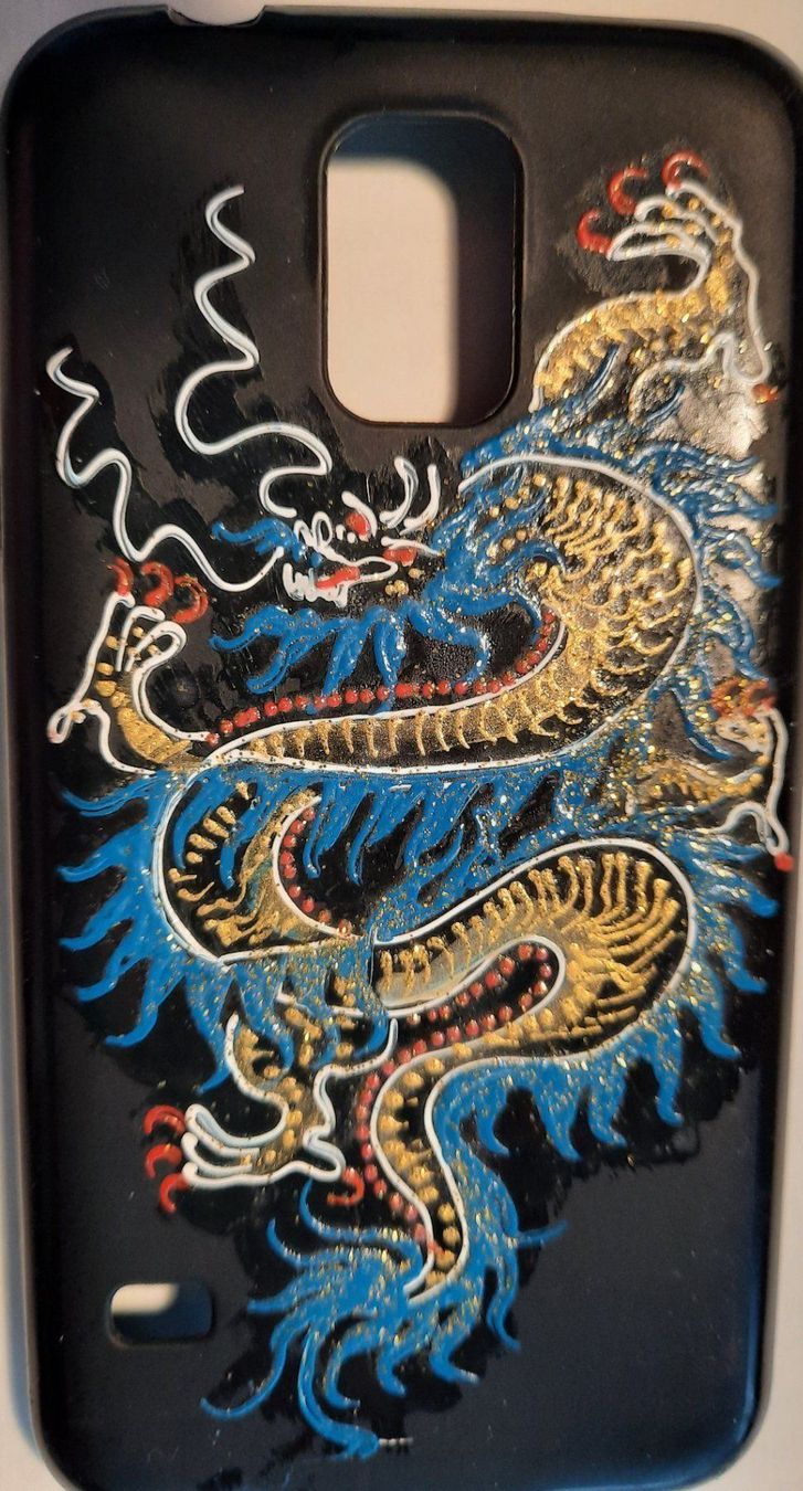 Samsung Cover & Protezioni schermo: Handy-Cover handbemalt mit Drachen – Usato da Herrliberg venduto da AlexandraBopp 3