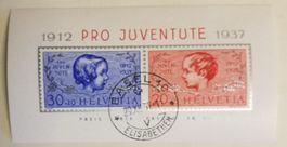 4141) 1937, Sonderblock Pro Juventute, sauber gestempelt