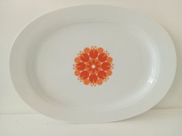 Thomas Rosenthal Pinwheel Orange Servierplatte Midcentury L
