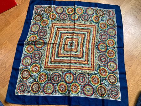 Seidentuch Vintage 66 x 66 cm