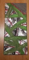 Painting: "To here and no further", canvas frame, 25x57.8 cm