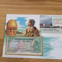 Banknoten Brief - Lettre avec billet de banque S.Tomé 1990