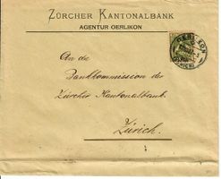 Brief, Zürcher Kantonalbank Agentur Oerlikon 1917