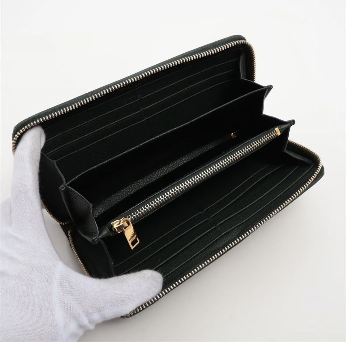 Saint Laurent Portamonete: Saint Laurent Paris Leather Wallet Green - Gratis Versand – Nuovo (secondo la descrizione) da Flawil venduto da HeritageAtelier 3