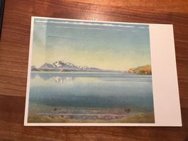 Künstler-Karte Thunersee mit Stabstempel Netstal 1950 (V461)